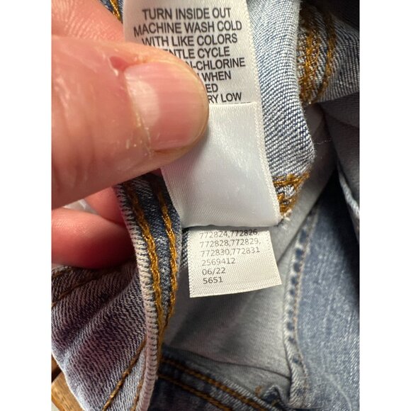 Maurices Womens Sherpa Lined Denim Jacket W/ Hood & Zip Closure Size S - Picture 10 of 11